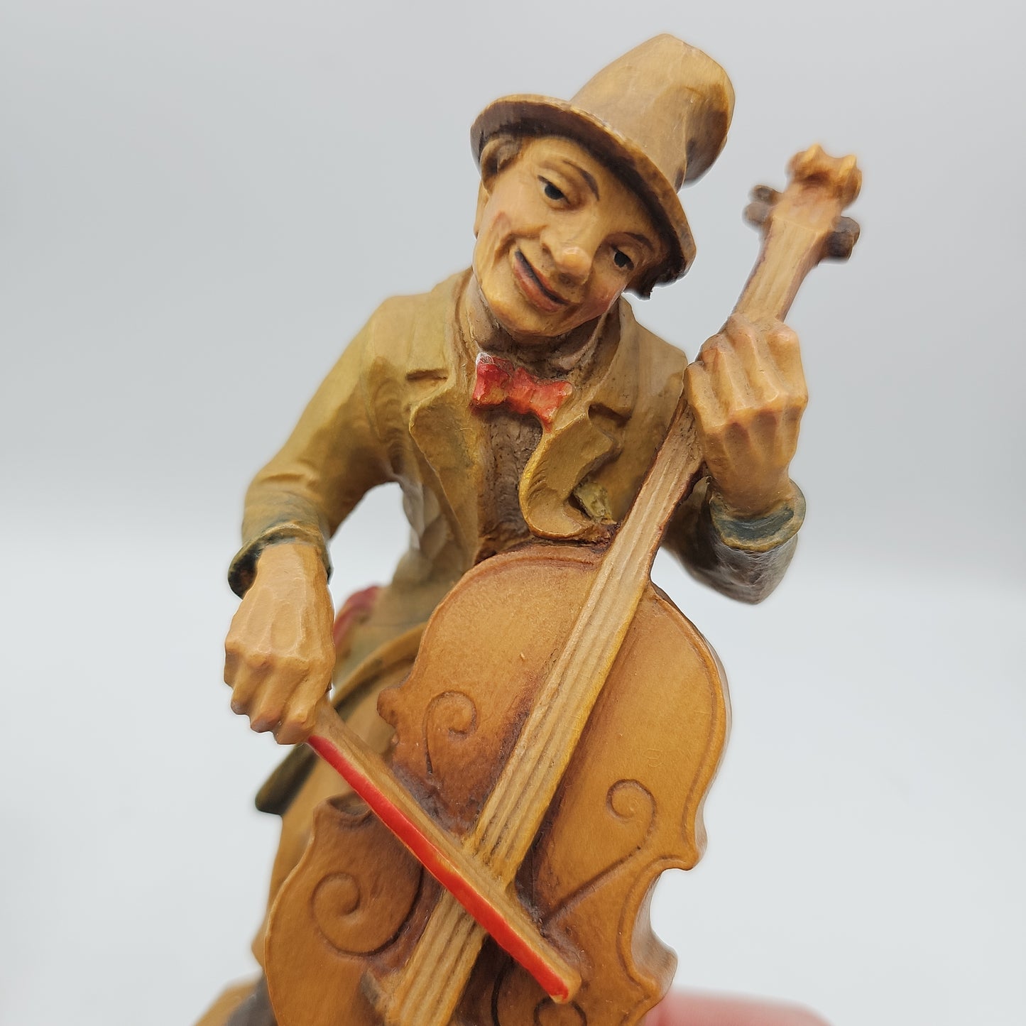 Vintage German Style Cello Player Figurine