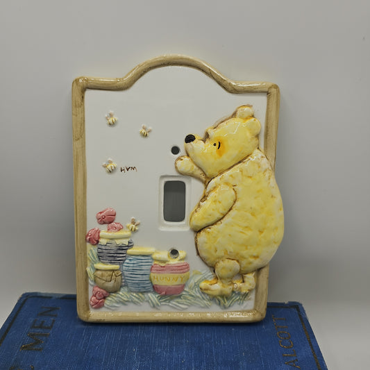 Classic Pooh Ceramic Light Switch Cover