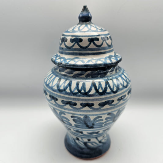 Blue and White Pottery Ginger Jar