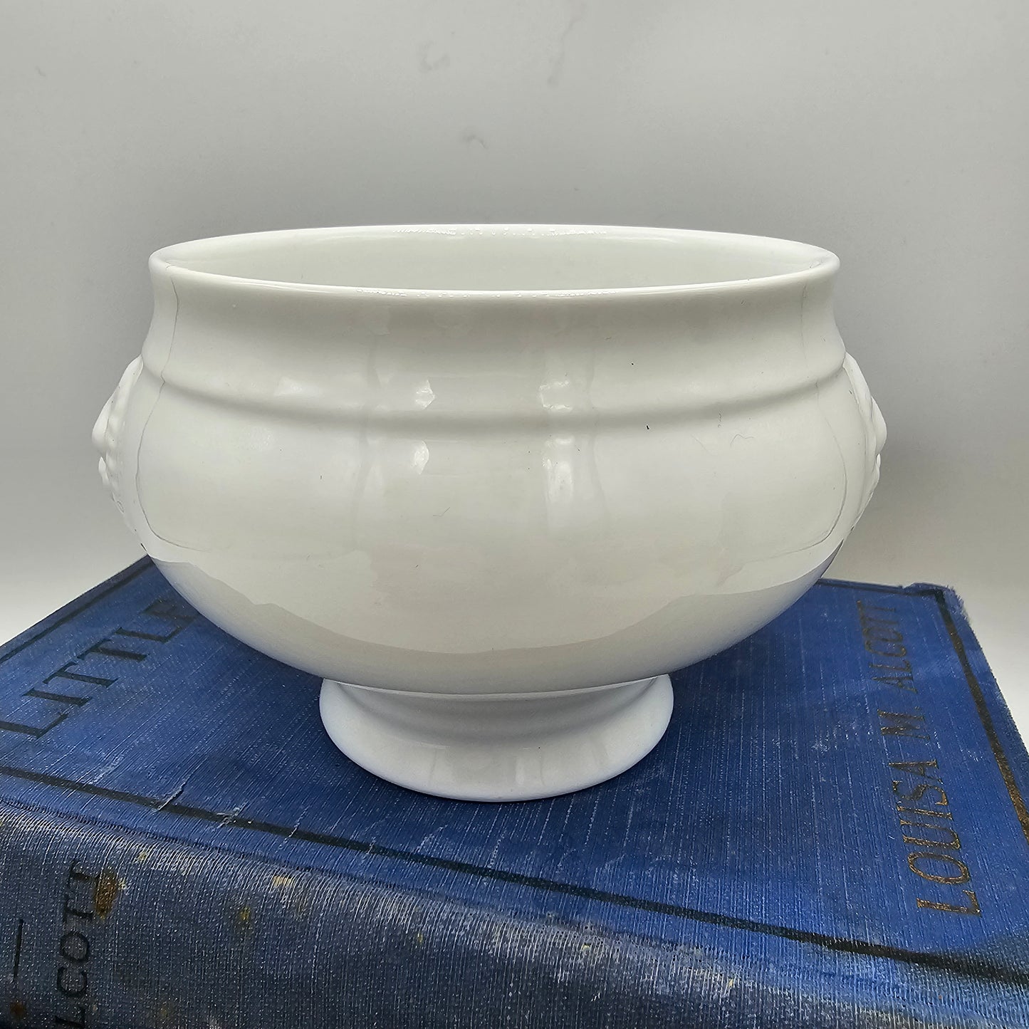 White Porcelain Lion Head Bowl