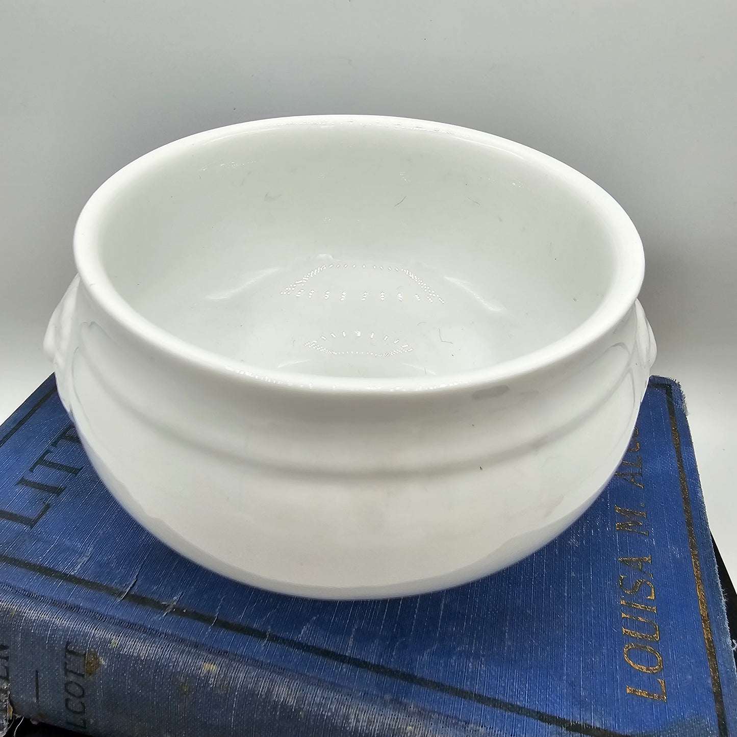 White Porcelain Lion Head Bowl
