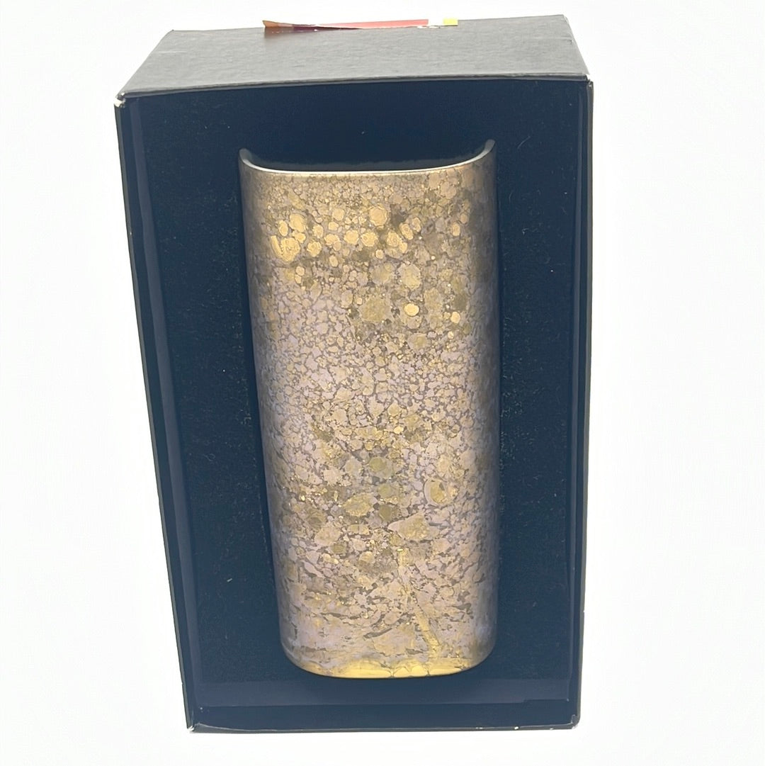 Rosenthal of Germany Gold and Lavender Art Vase in Box