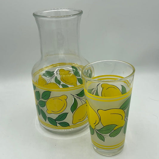 Glass Lemonade Carafe with Tumbler Set