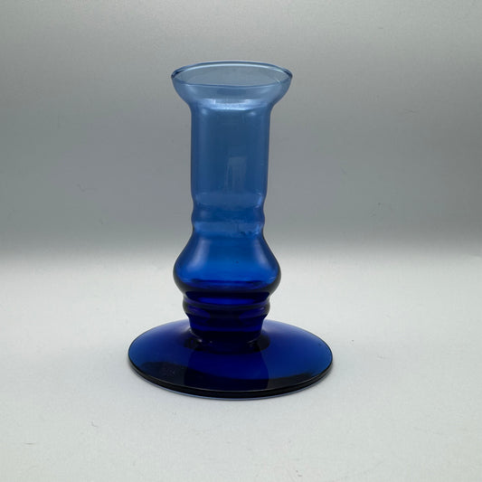Vintage Cobalt Blue Glass Candlestick