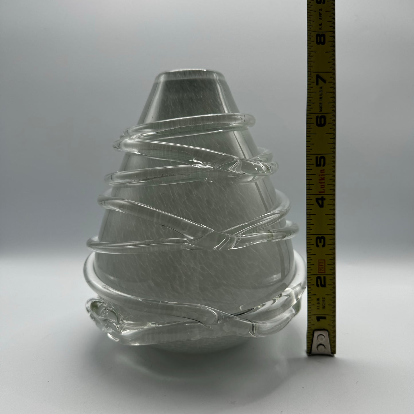 Art Glass Applied Swirl Art Glass Vase