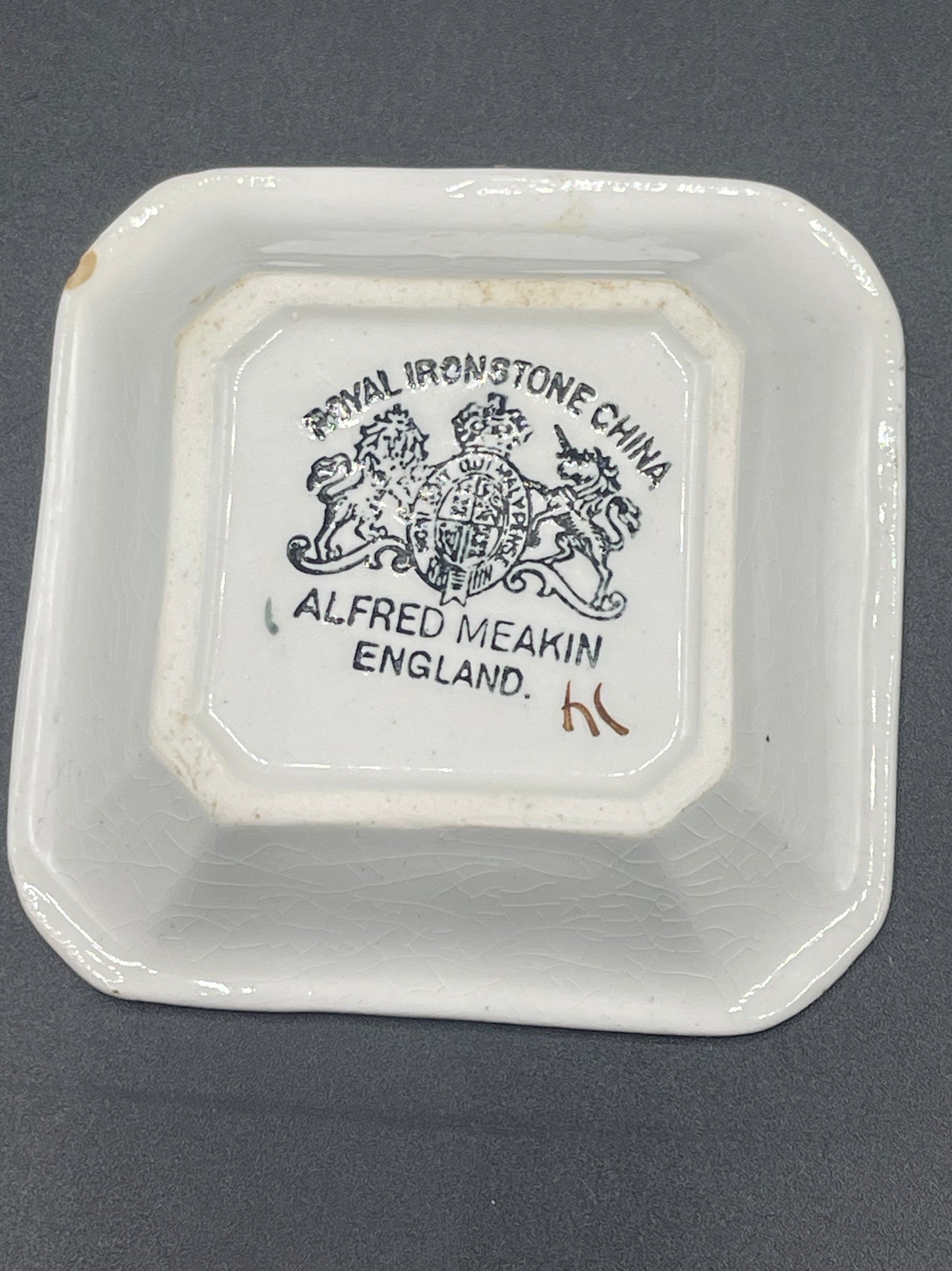 Vintage Small Square Butter Pat Dish - Meakin Royal Ironstone China, England