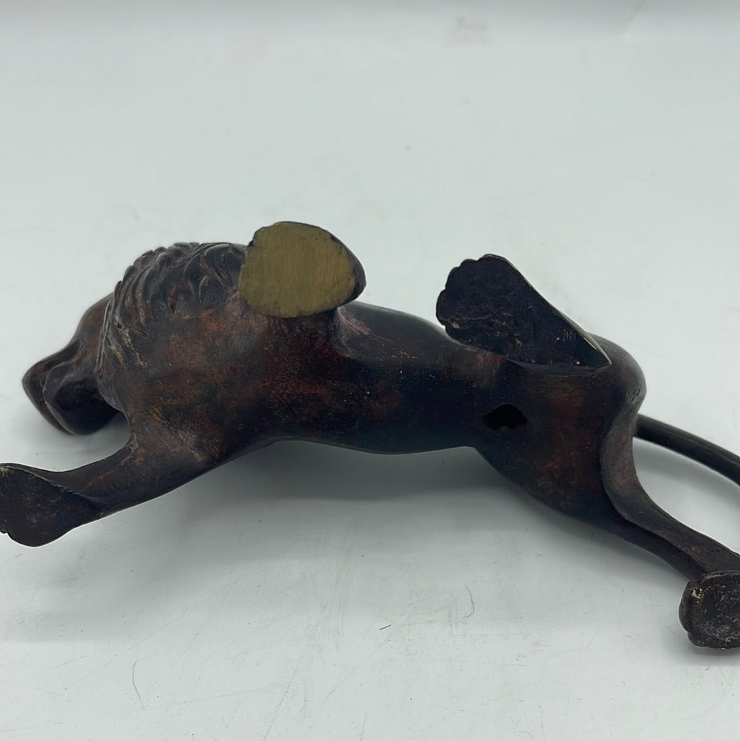 Vintage Bronze Lion Figurine