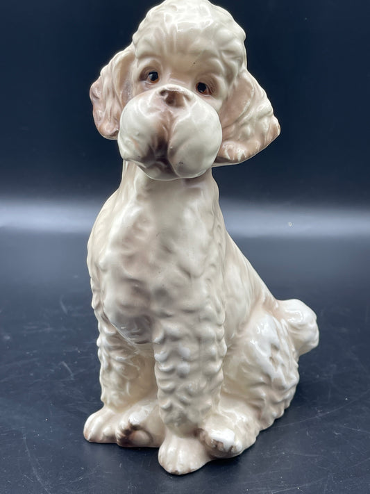 Vintage Porcelain Poodle Figurine