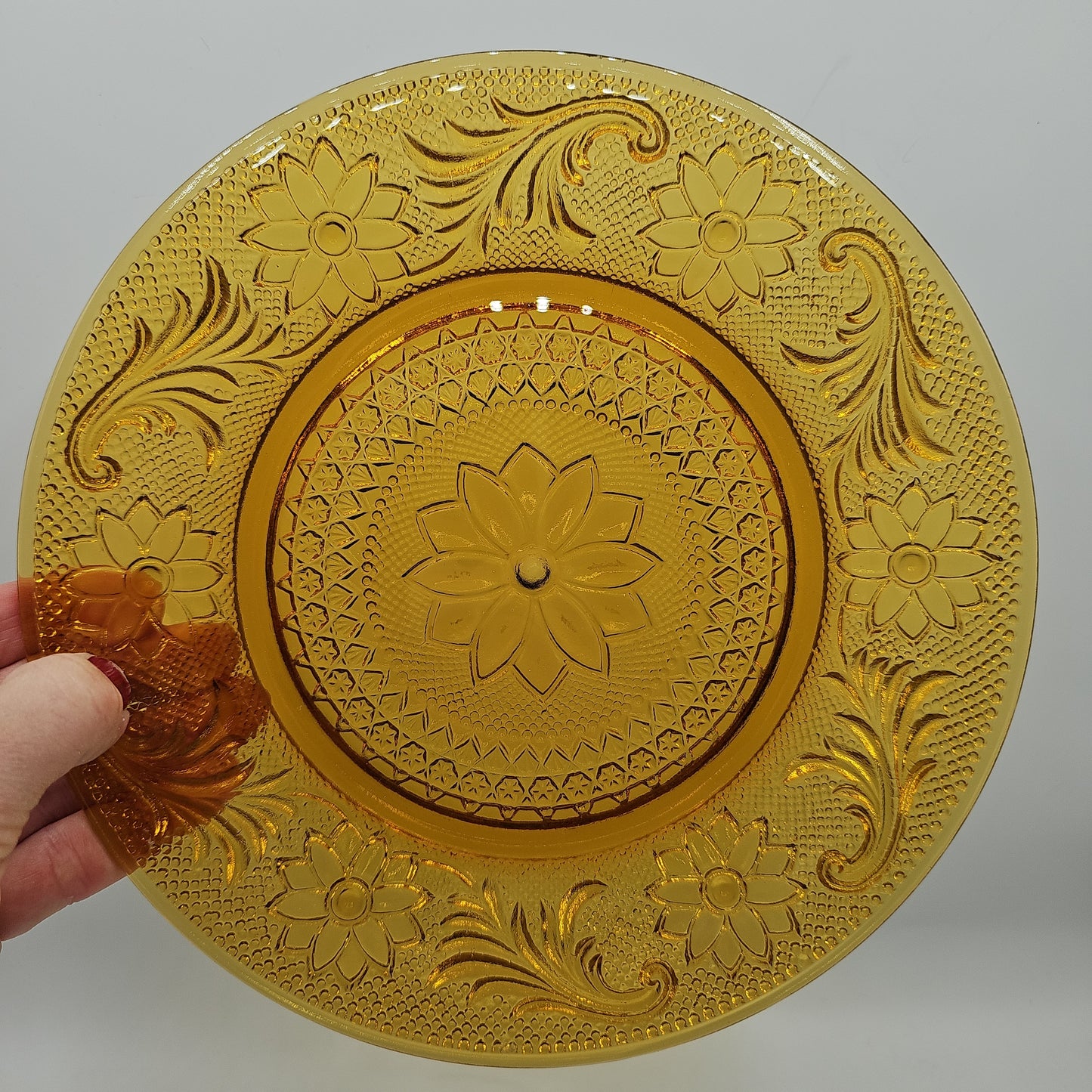 Vintage Amber Tiara / Indiana Glass Plate