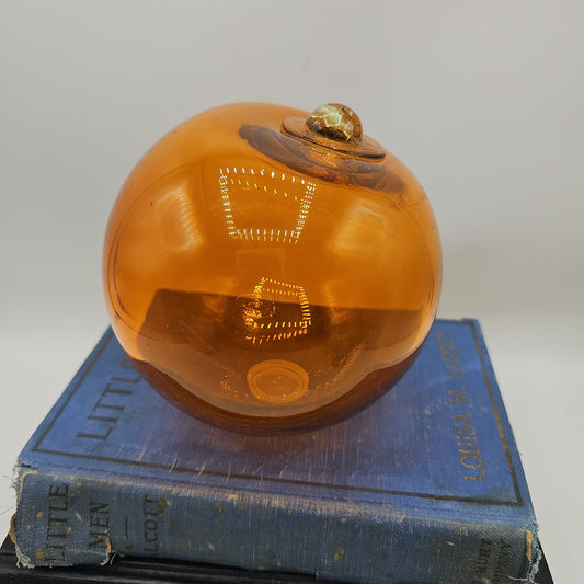 Orange Glass Suncatcher Globe