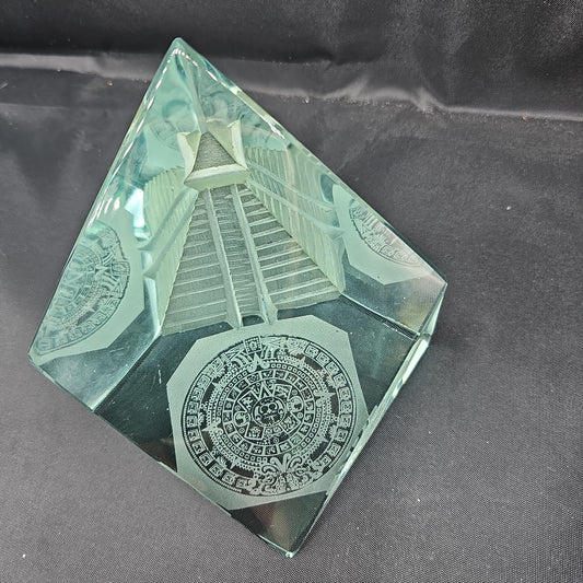 Mayan Art Glass Paperweight