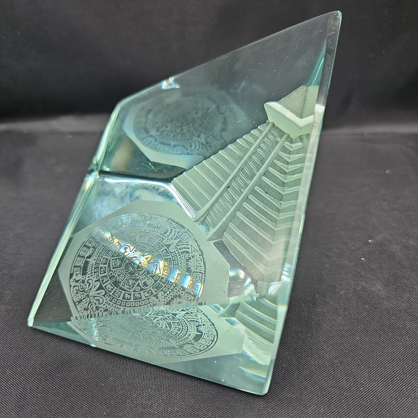 Mayan Art Glass Paperweight