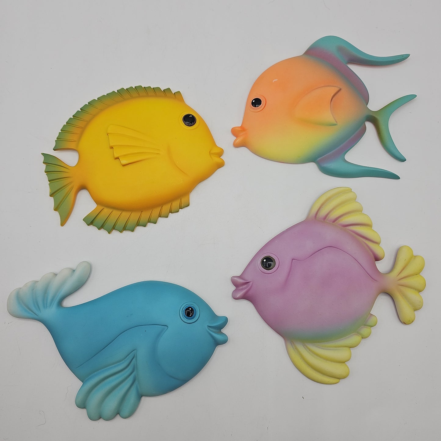 Vintage Tropical Fish Wall Decor - Set of 4