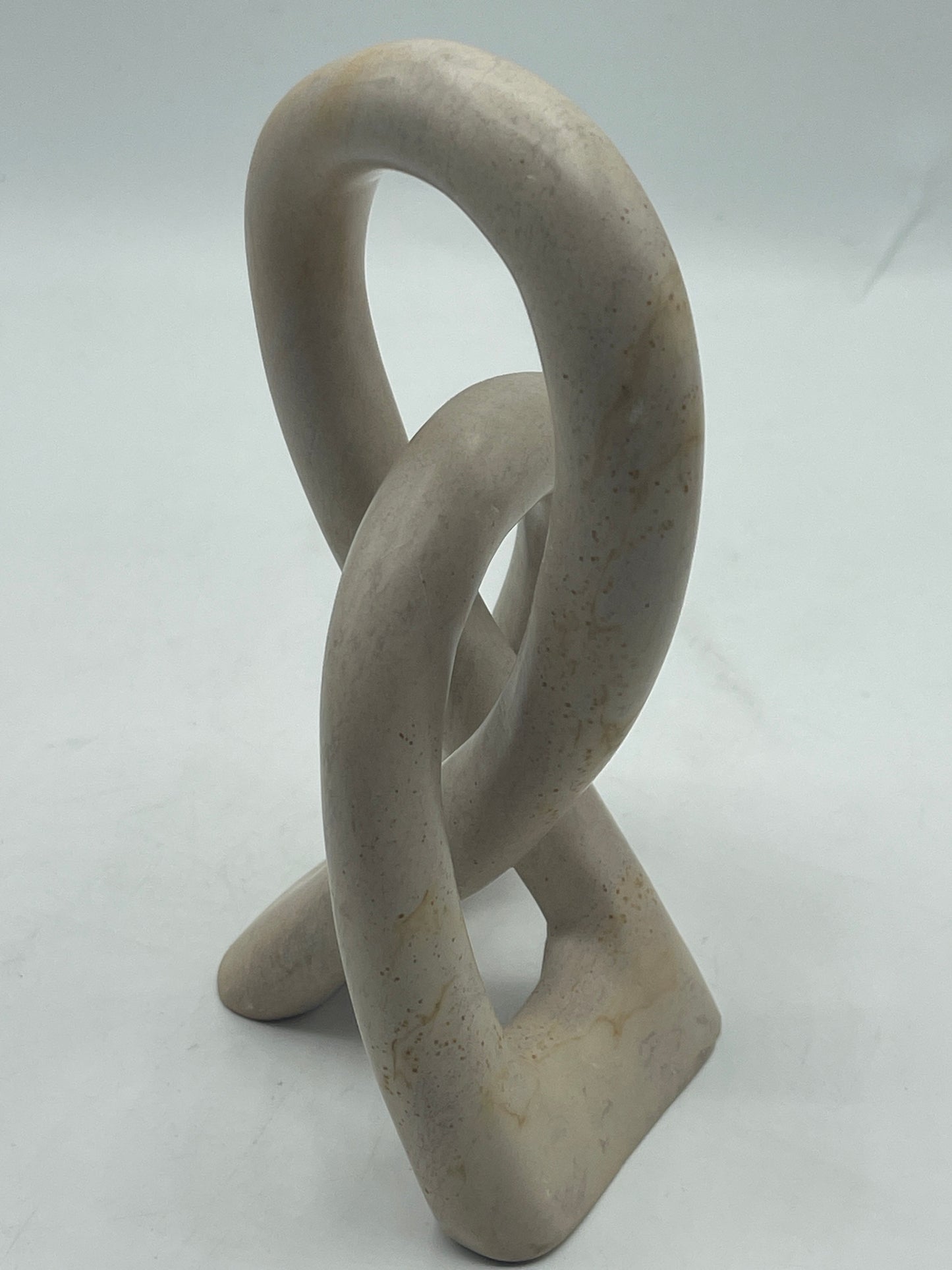 Modernist Carved Stone Eternal Knot