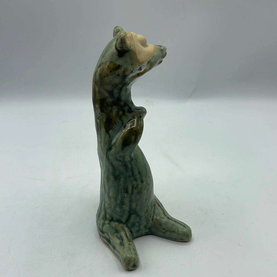 Vintage Drip Glaze Racoon Figurine