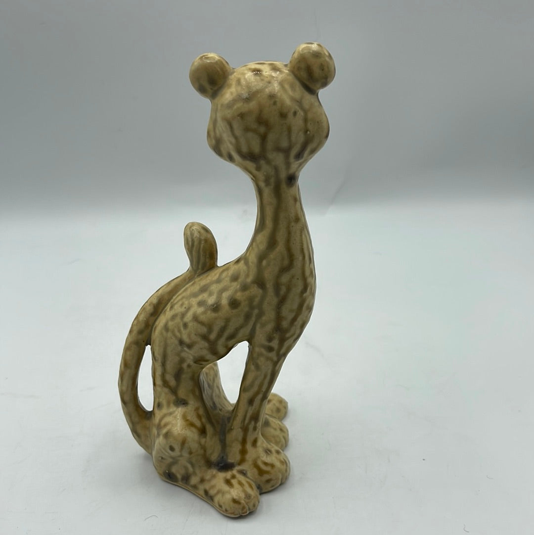 Vintage Drip Glaze Cheetah Figurine