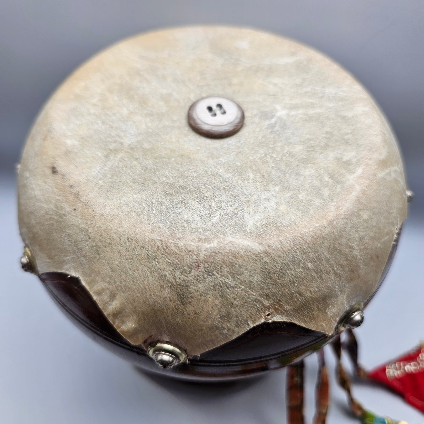 Vintage Ethnic Drum with Bell Shaker