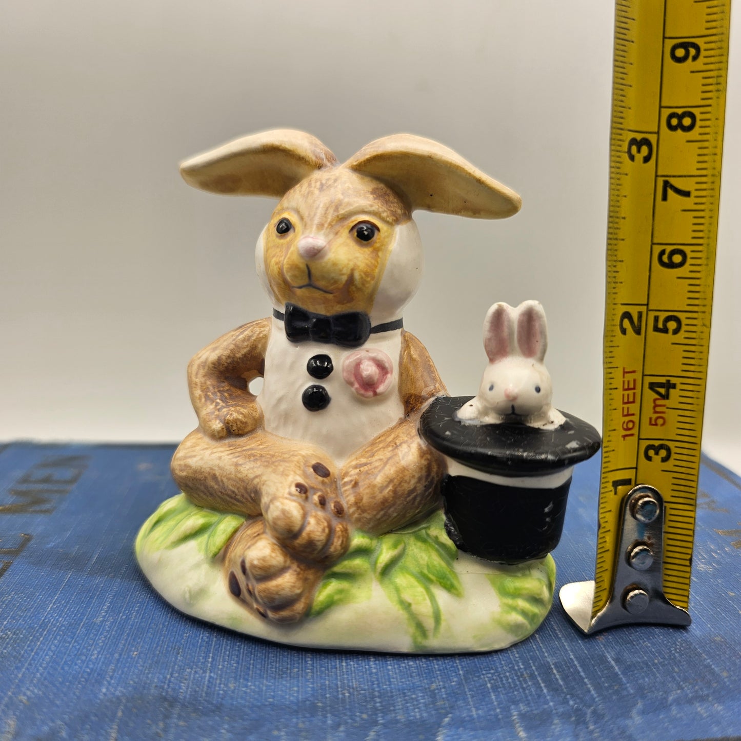 Bunny Magician with Rabbit in Hat Figurine