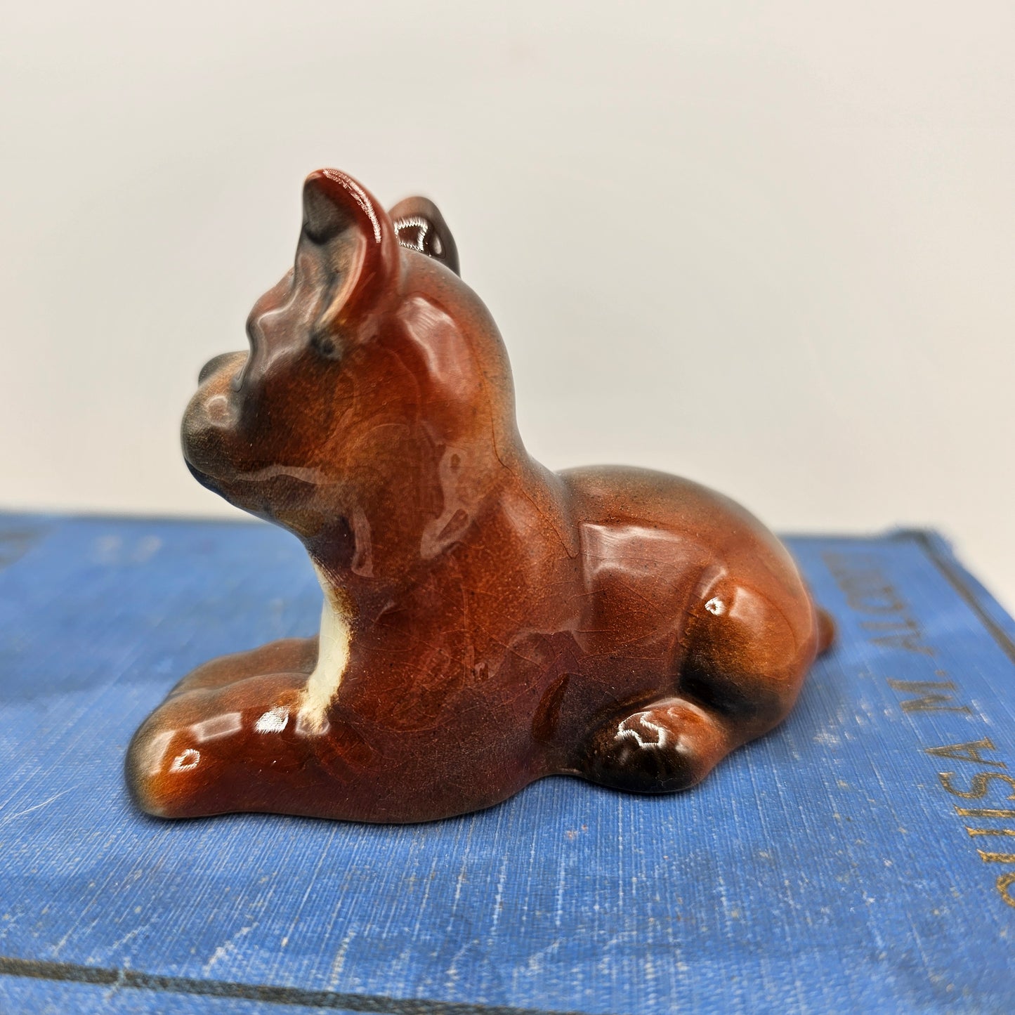 Porcelain Boxer Dog Puppy Figurine by Goebel