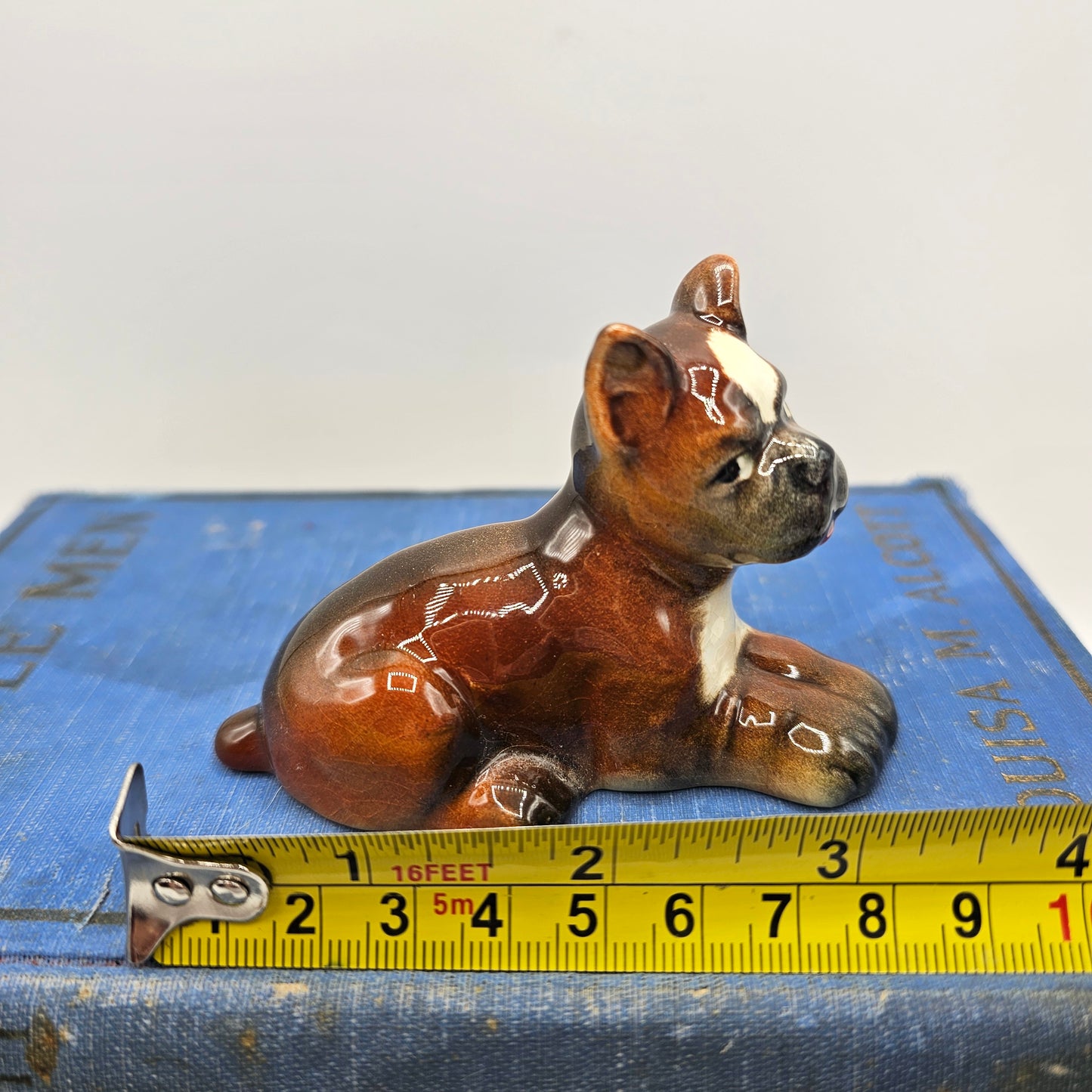 Porcelain Boxer Dog Puppy Figurine by Goebel