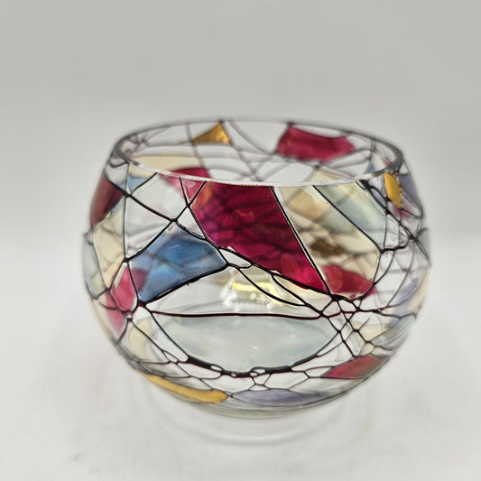 Vintage Partylite "Mosaic" Glass Votive Candle Holder