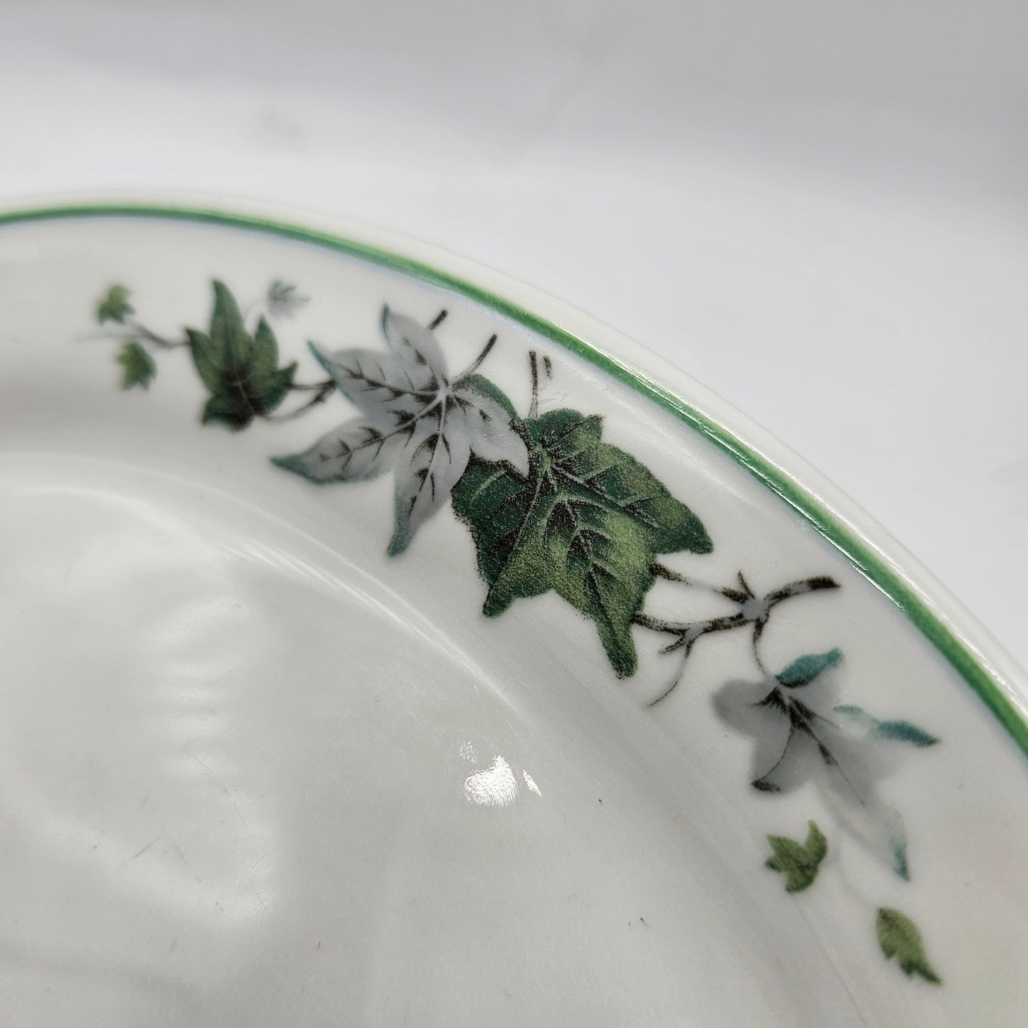 Vintage Shenango Restaurant Ware Oval Dish with Ivy Leaf Pattern