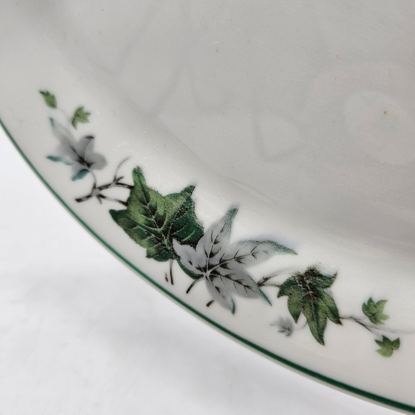 Vintage Shenango Restaurant Ware Oval Dish with Ivy Leaf Pattern