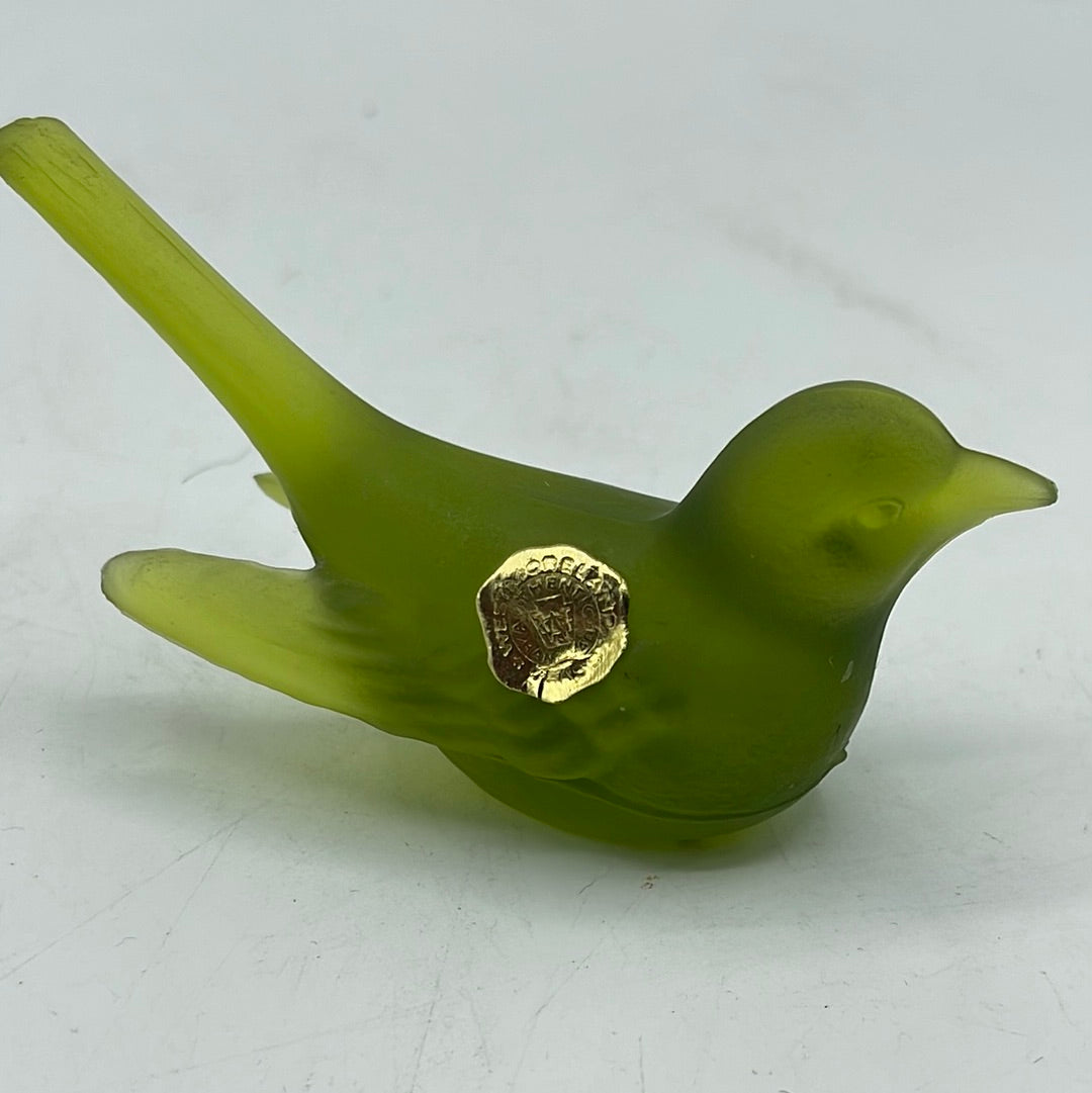 Westmoreland Green Glass Bird