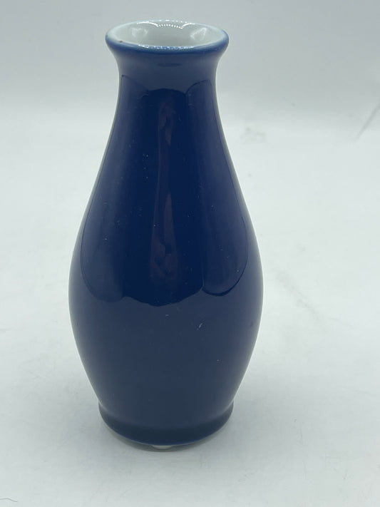 Glossy Glazed Small Cobalt Blue Vase