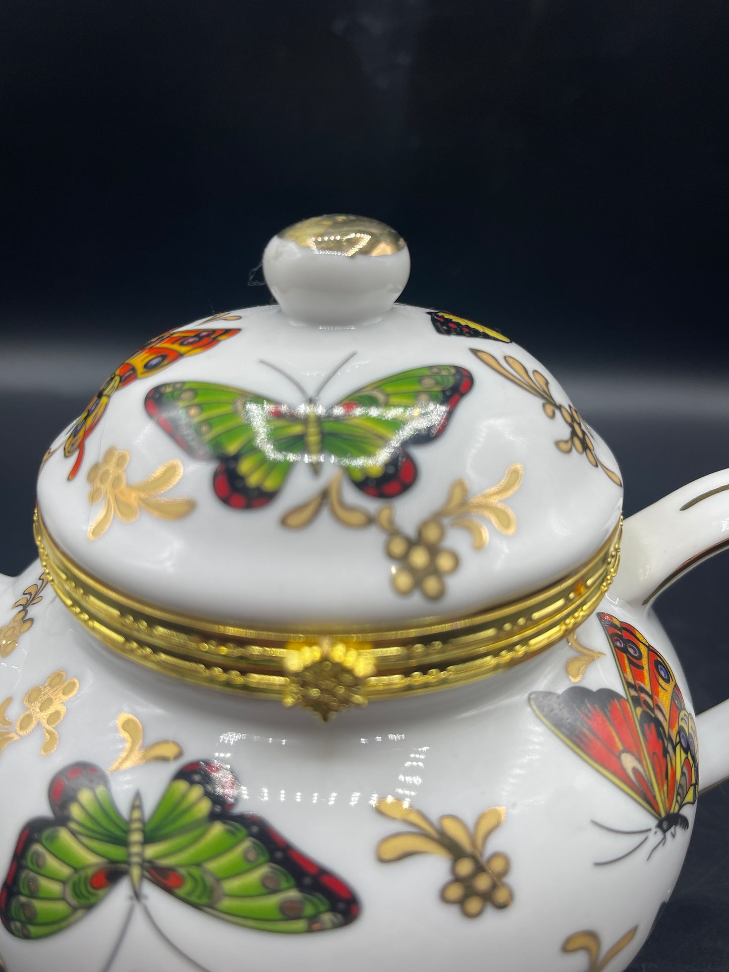 Butterfly Teapot Trinket Box