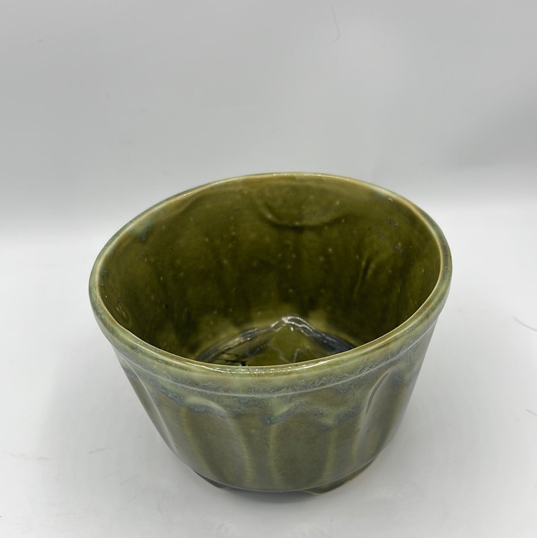 Vintage Green Drip Gaze Planter