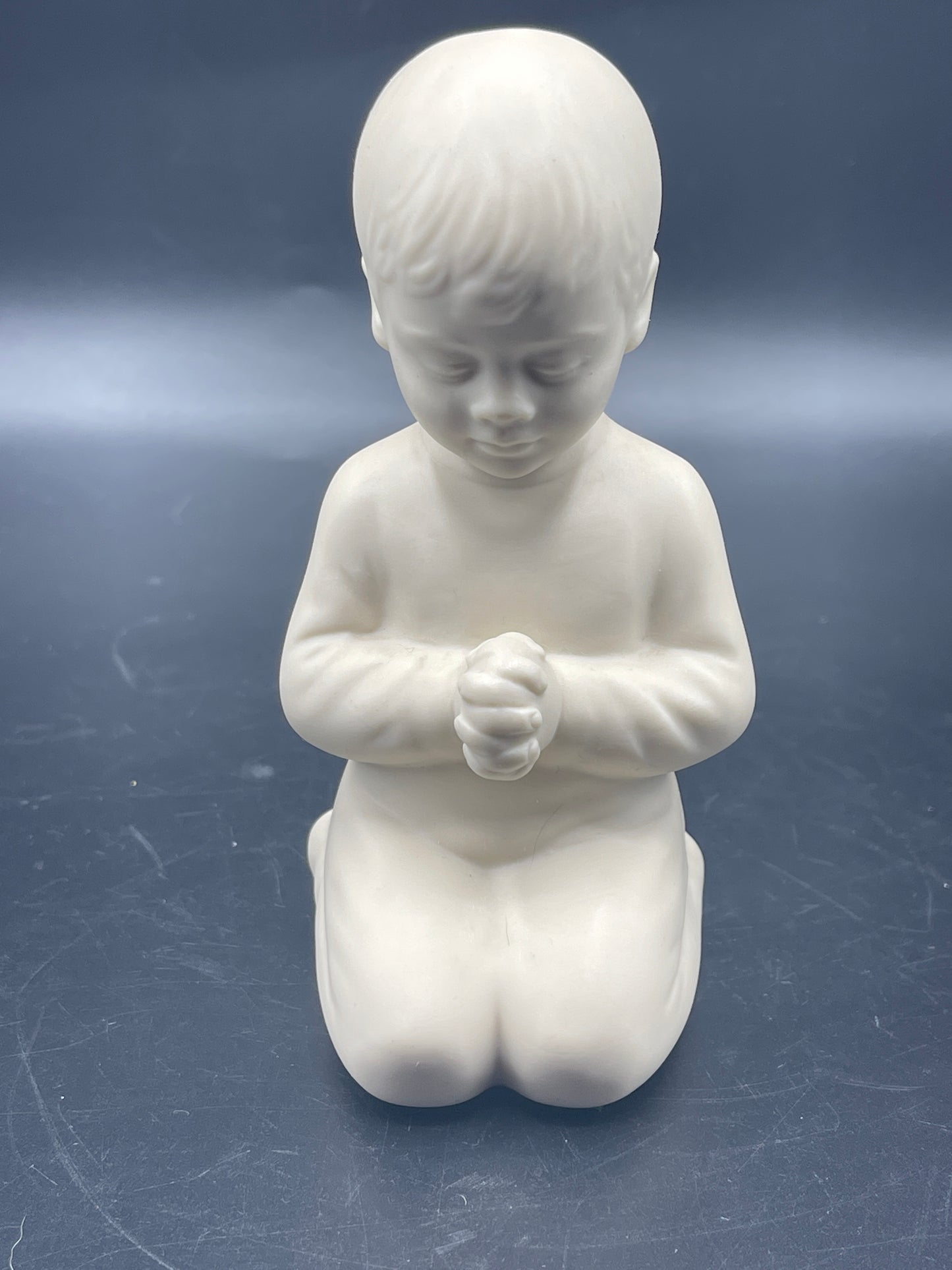 Hansen Collectibles 1985 White Bisque Porcelain Praying Boy