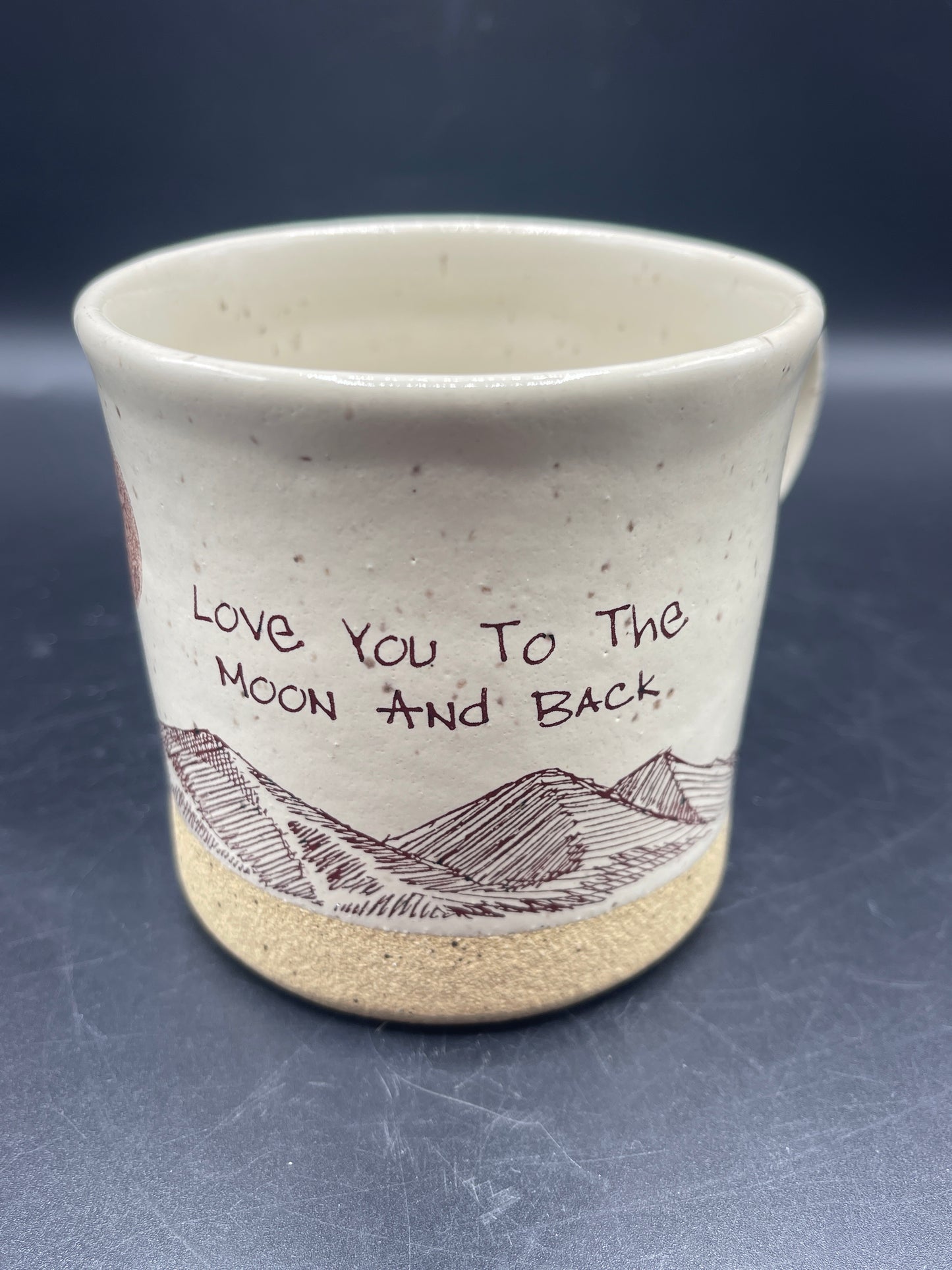 Pottery Coffee Mug "Love You to the Moon and Back"