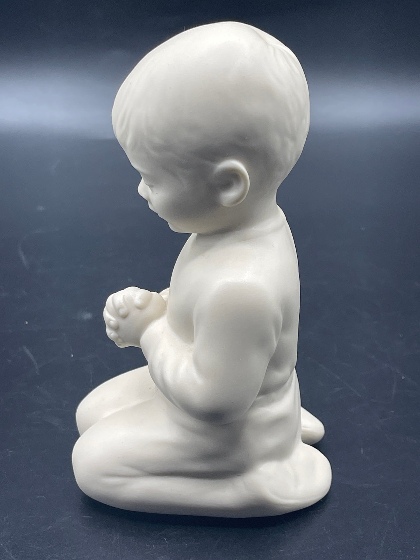 Hansen Collectibles 1985 White Bisque Porcelain Praying Boy