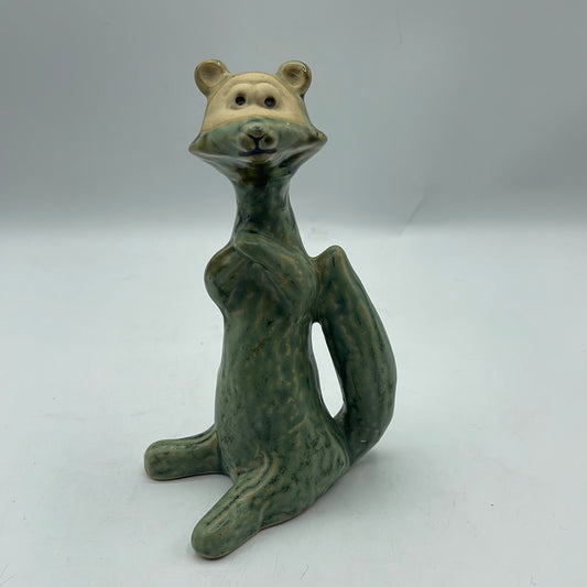 Vintage Drip Glaze Racoon Figurine