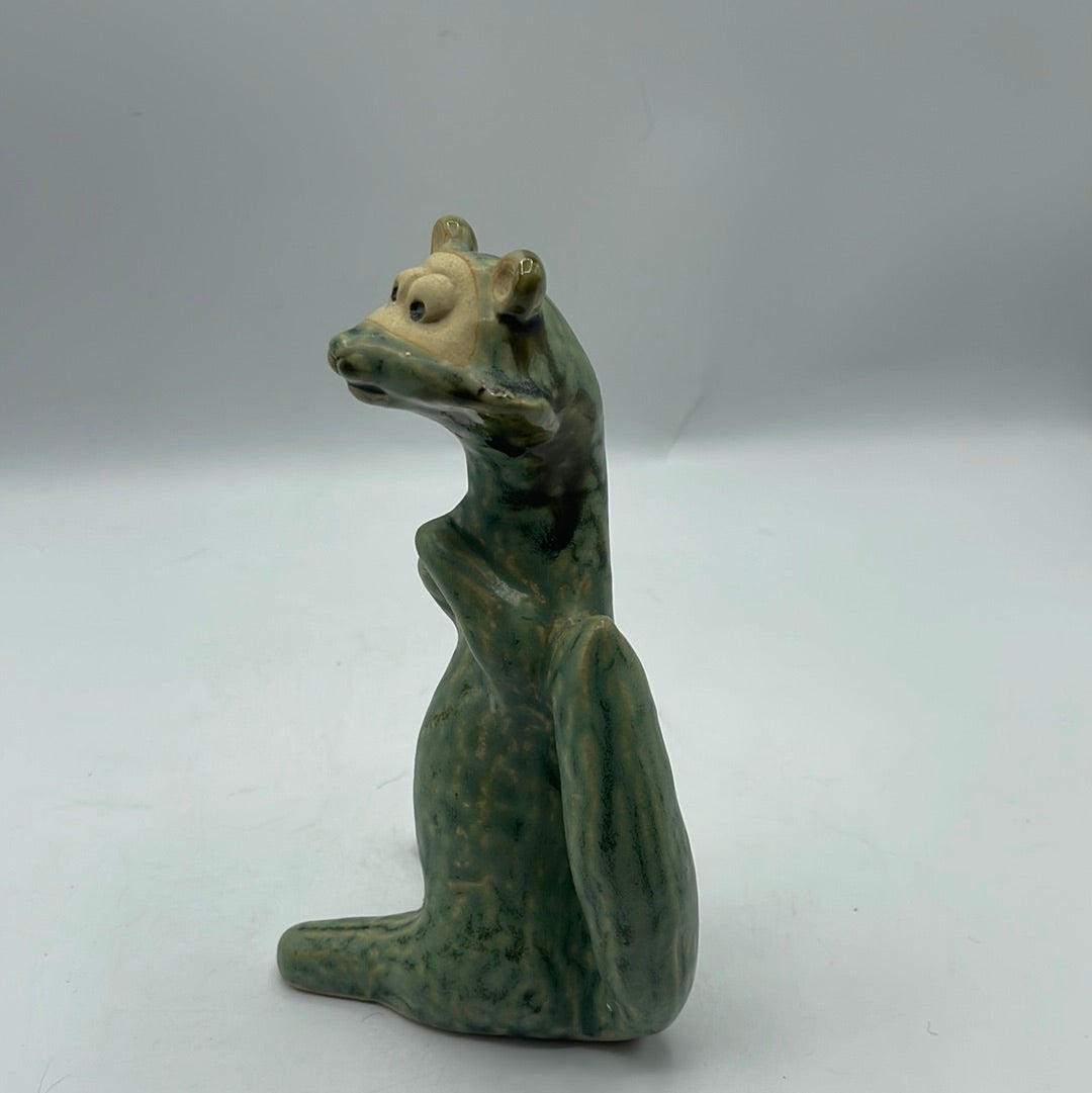 Vintage Drip Glaze Racoon Figurine