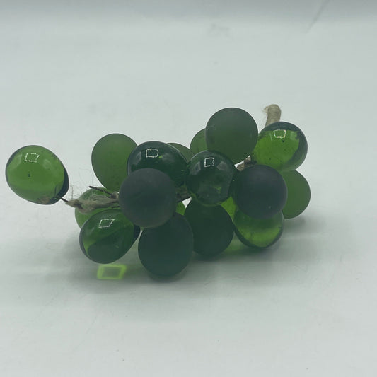 Vintage Hand Tied Murano Style Green Glass Grape Cluster