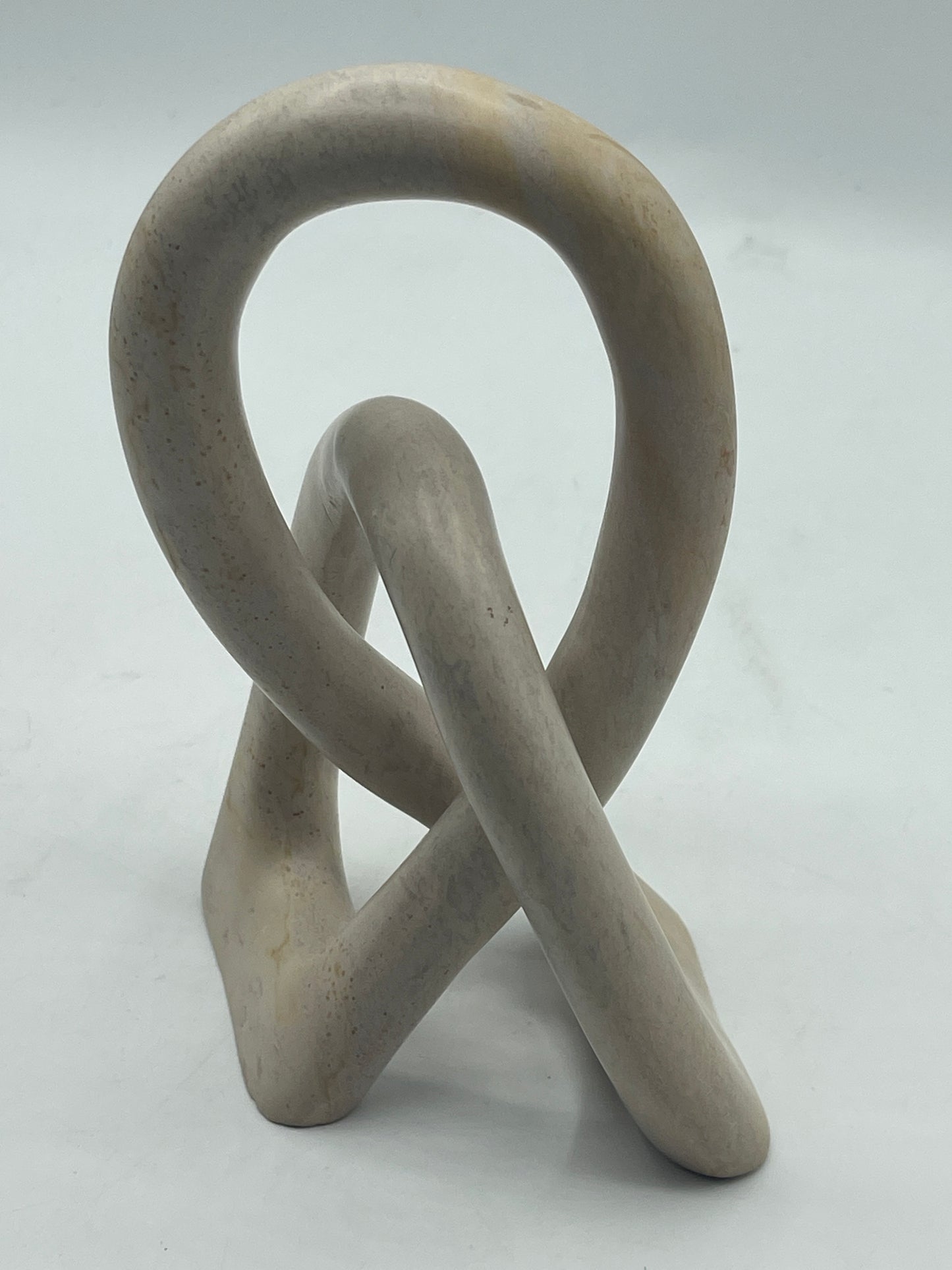 Modernist Carved Stone Eternal Knot