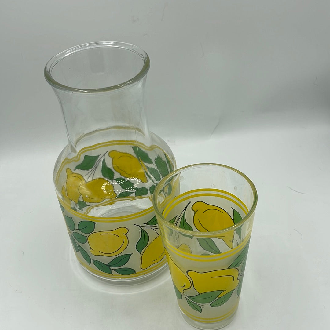 Glass Lemonade Carafe with Tumbler Set