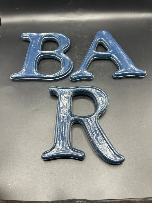 Decorative "BAR" Letters