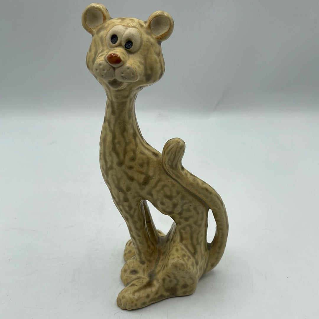 Vintage Drip Glaze Cheetah Figurine