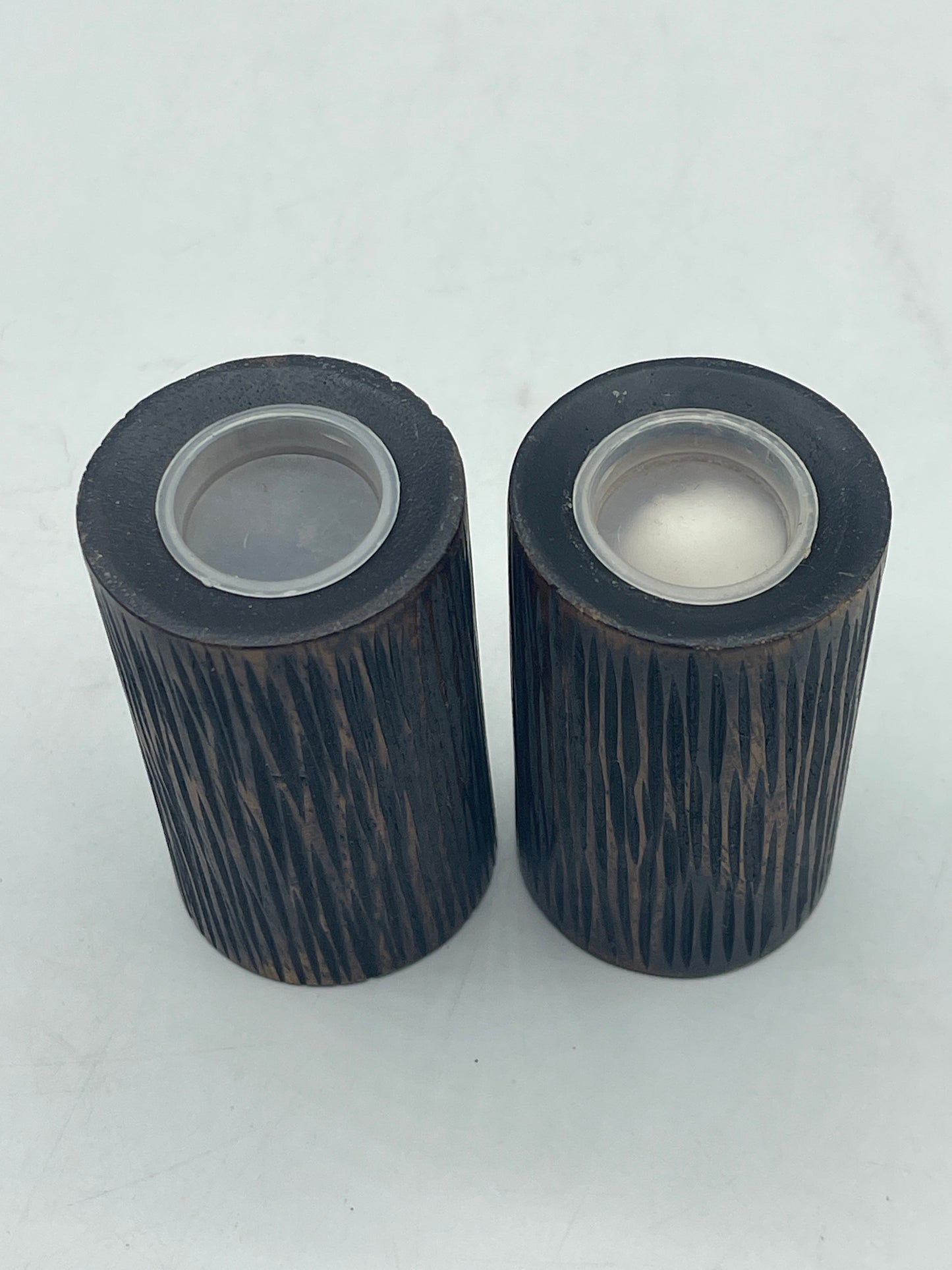 Vintage Wood Finish Salt and Pepper Shakers