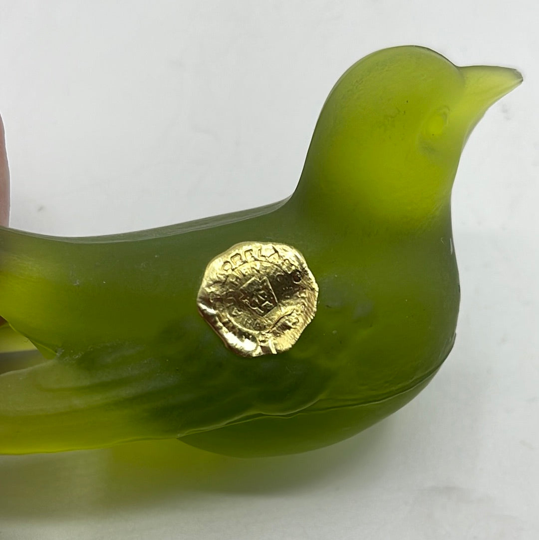 Westmoreland Green Glass Bird