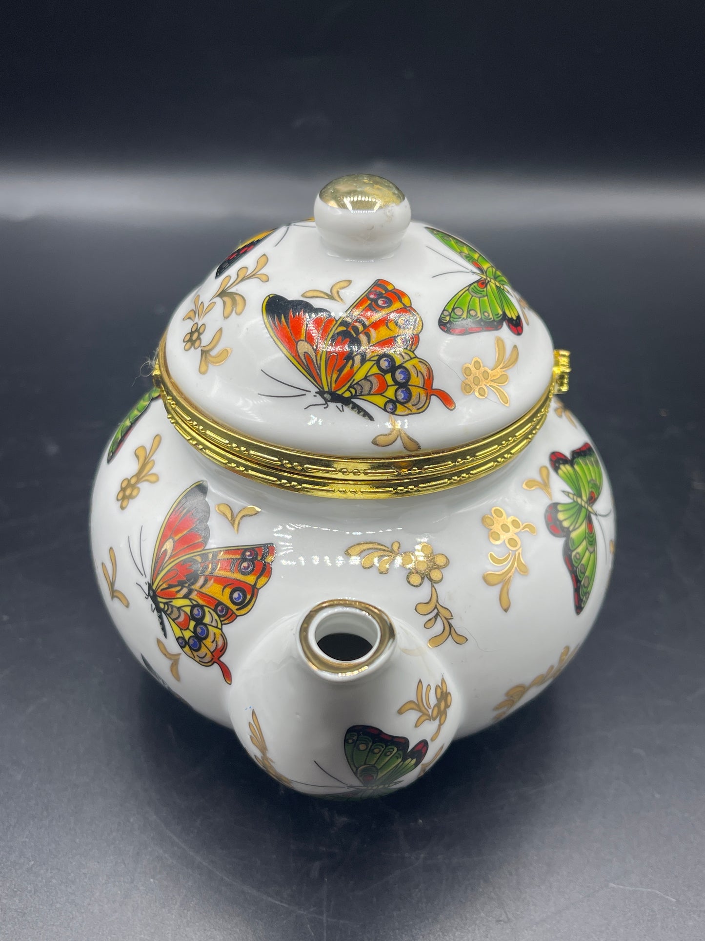 Butterfly Teapot Trinket Box