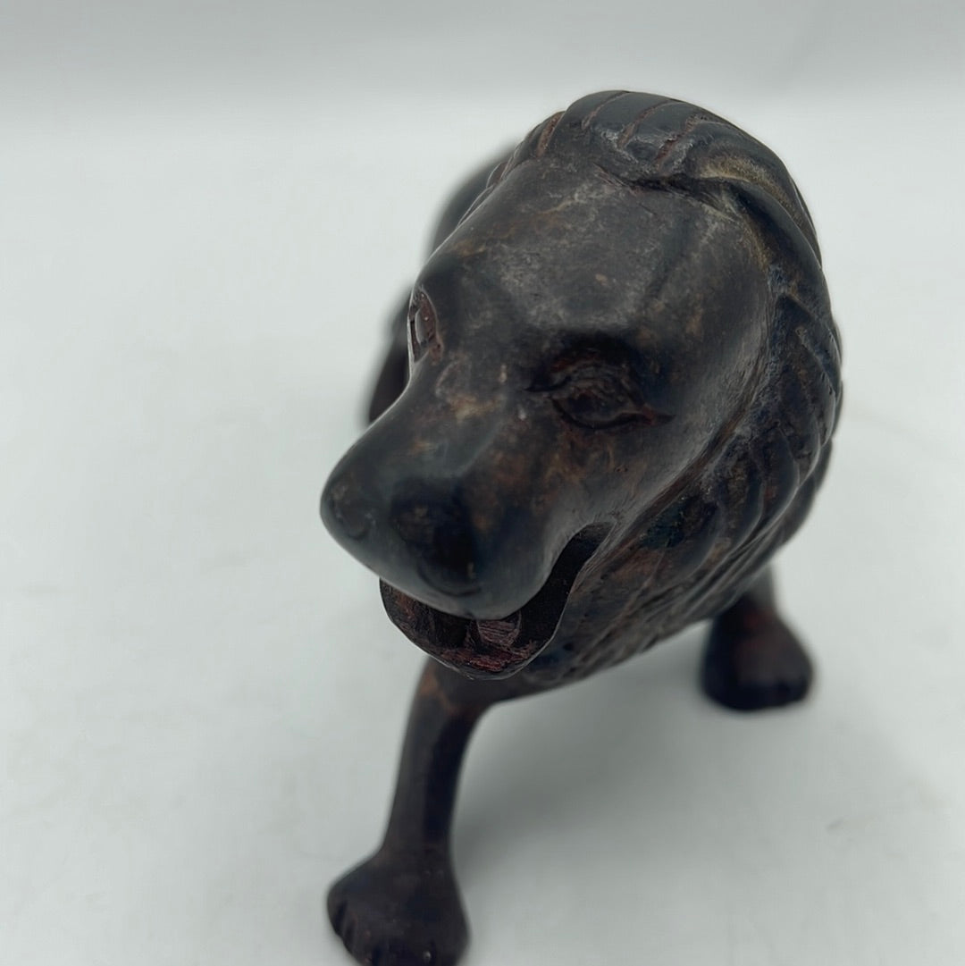 Vintage Bronze Lion Figurine