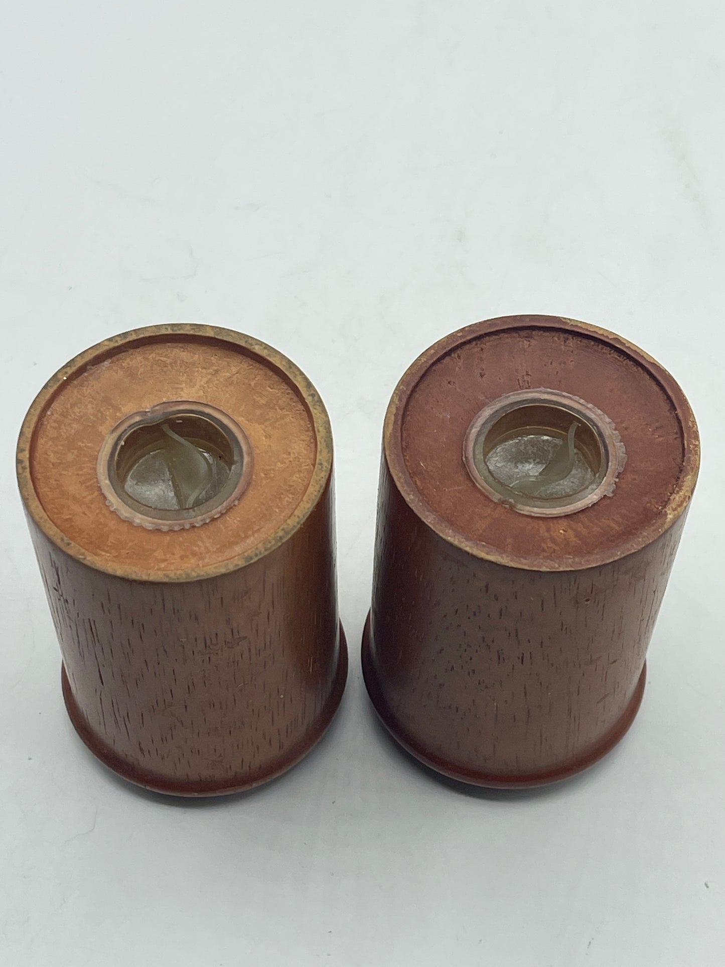 Vintage Teak Wood Salt and Pepper Shakers