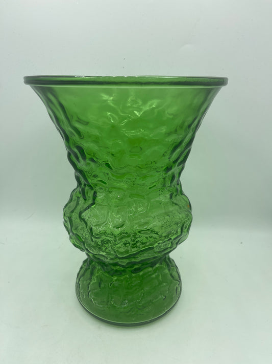 Anchor Hocking Green Lido Milano Vase - Large