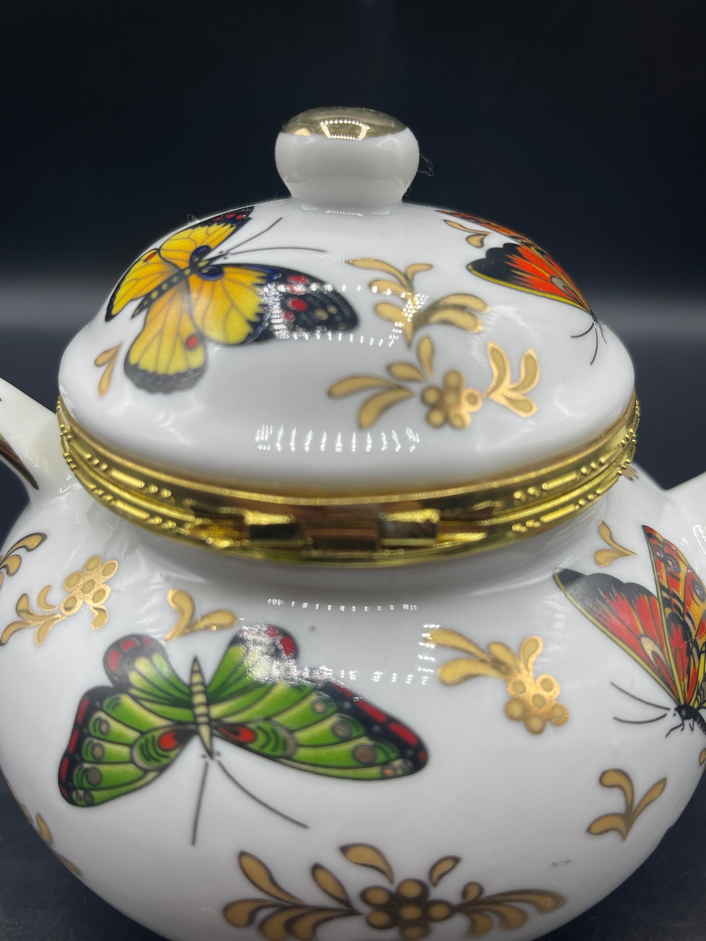 Butterfly Teapot Trinket Box