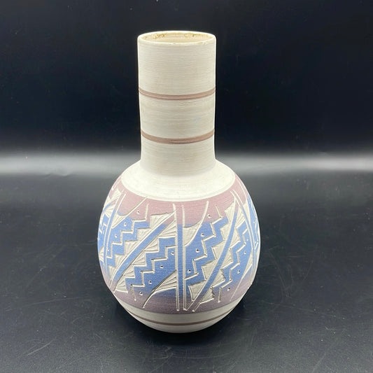 Mexican Pottery Art Vase Signed R. Gonza