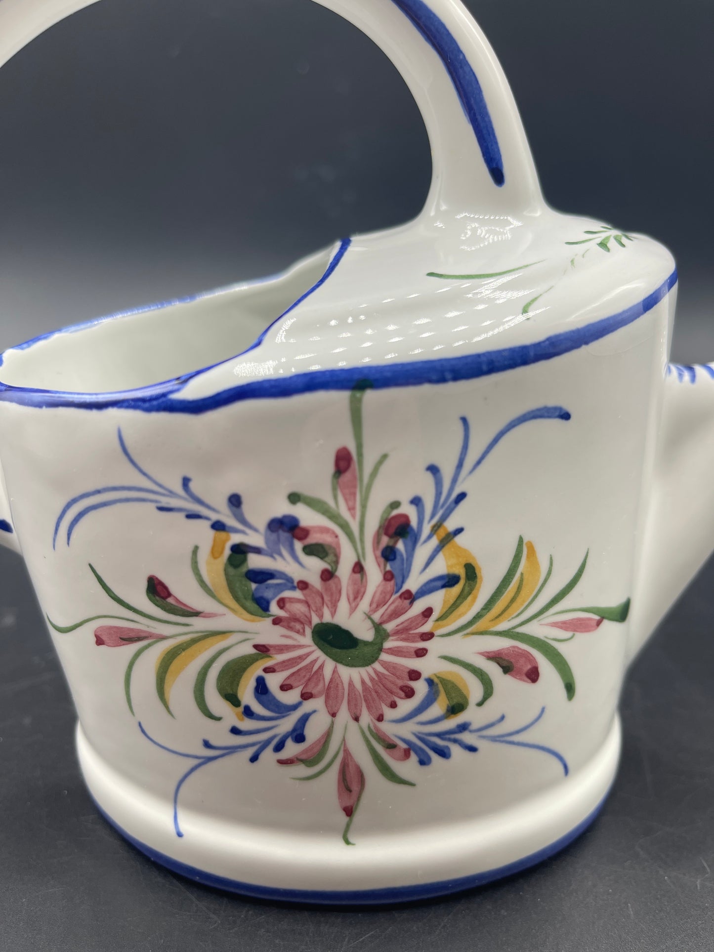 Portuguese Porcelain Hand Painted Watering Can